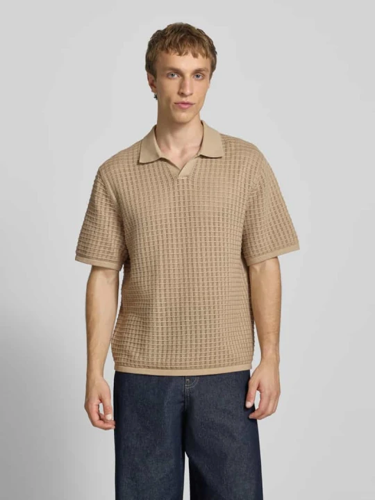 Zdjęcie produktu Koszulka polo z dekoltem w serek, krój regular fit Jack&Jones Beżowy