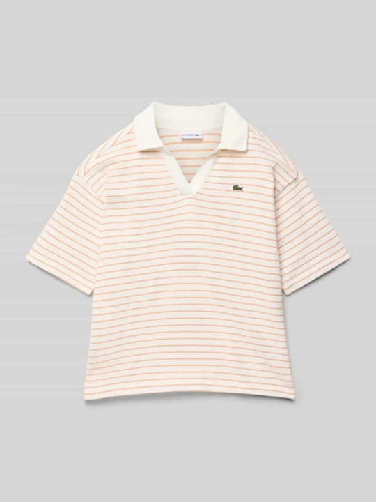 Zdjęcie produktu Koszulka polo z dekoltem w serek Lacoste Écru