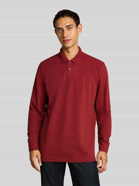 Zdjęcie produktu Koszulka polo z detal z logo Tom Tailor Czerwony