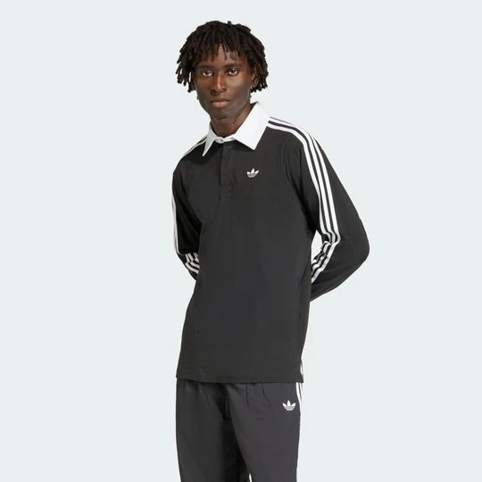 Zdjęcie produktu KOSZULKA POLO Z DŁUGIM RĘKAWEM 3-STRIPES RUGBY Adidas czarny