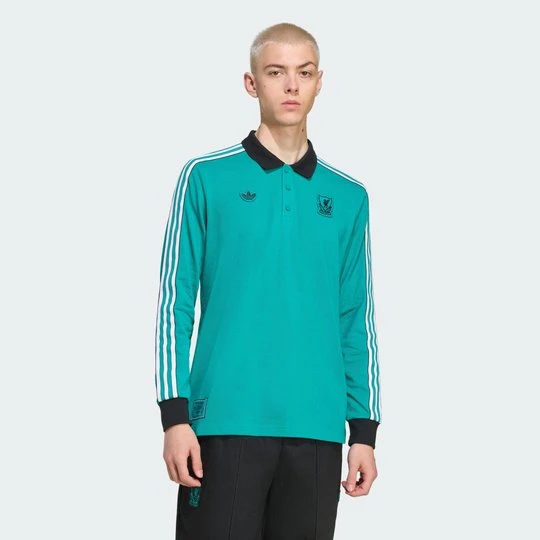 Zdjęcie produktu Koszulka polo z długim rękawem Liverpool FC Terrace Icons Adidas Sea Green