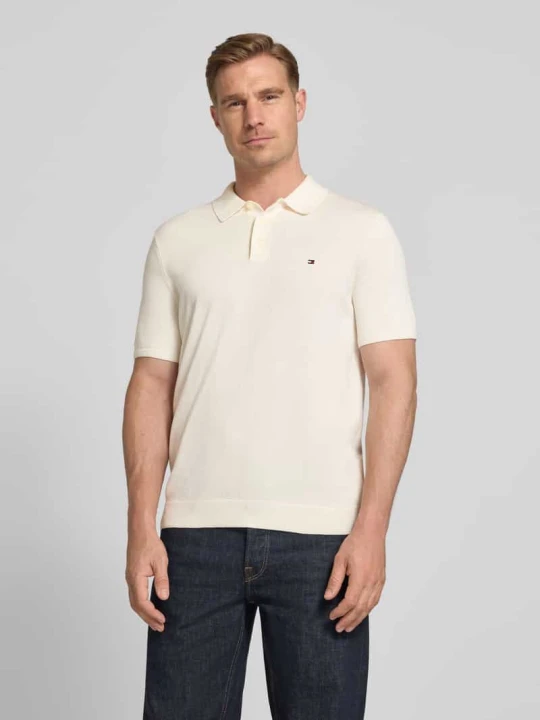 Zdjęcie produktu Koszulka polo z dzianiny o kroju regular fit z czystej bawełny Tommy Hilfiger Écru