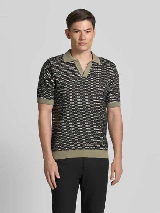 Zdjęcie produktu Koszulka polo z dzianiny o kroju relaxed fit z dekoltem w serek lindbergh Oliwkowy
