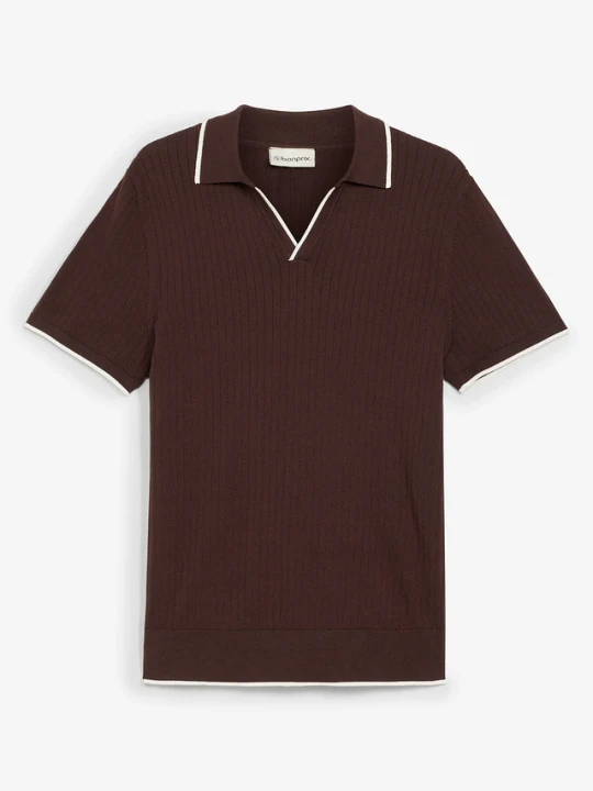 Zdjęcie produktu Koszulka polo z dzianiny, regular fit BonPrix brązowy