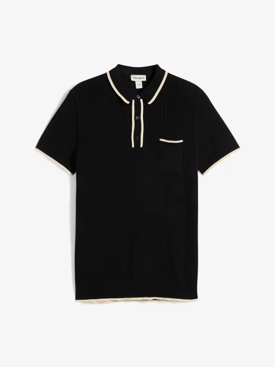 Zdjęcie produktu Koszulka polo z dzianiny, regular fit BonPrix czarny