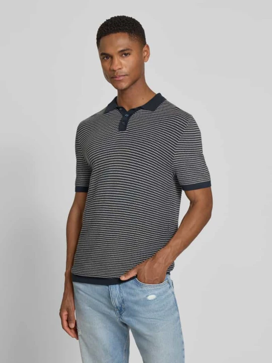 Zdjęcie produktu Koszulka polo z dzianiny w dwukolorowym wykonaniu krój slim fit model 'Triton' Drykorn Ciemnoniebieski