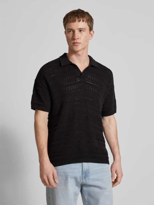 Zdjęcie produktu Koszulka polo z fakturowanym wzorem model ‘GRAYSON’ Only & Sons Czarny