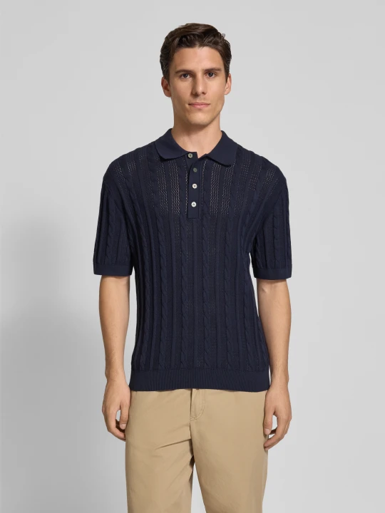 Zdjęcie produktu Koszulka polo z imitacji dzianiny model ‘MASON’ Jack&Jones Ciemnoniebieski