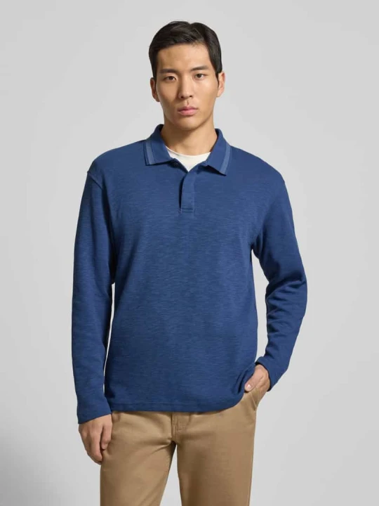Zdjęcie produktu Koszulka polo z krótką, krytą listwą guzikową Scotch & Soda Królewski niebieski