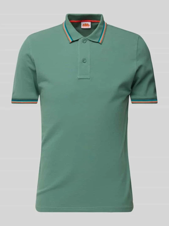 Zdjęcie produktu Koszulka polo z krótką listwą guzikową model ‘Brice’ Sundek Ciemnozielony