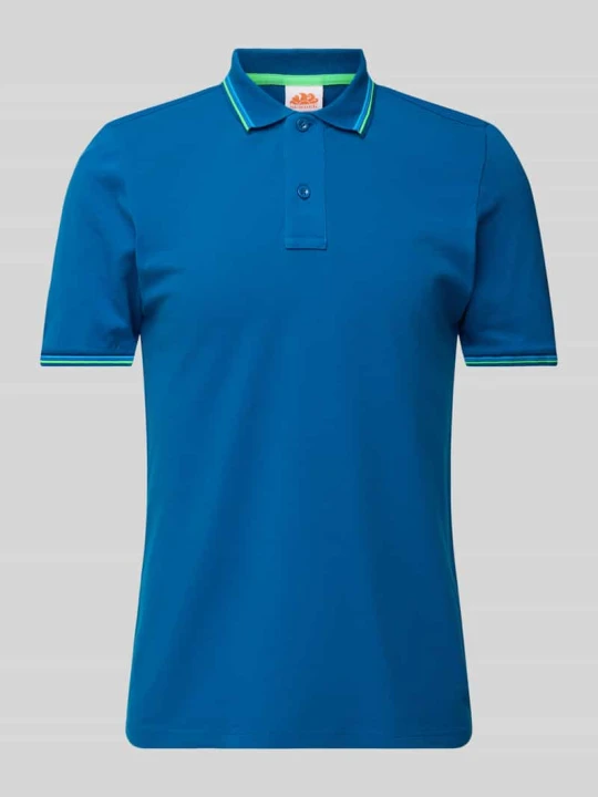 Zdjęcie produktu Koszulka polo z krótką listwą guzikową model ‘Brice’ Sundek Niebieski