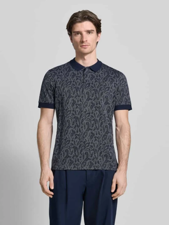 Zdjęcie produktu Koszulka polo z krótką listwą guzikową model „Jadson” JOOP! Granatowy