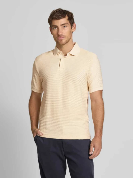 Zdjęcie produktu Koszulka polo z krótką listwą guzikową model ‘JAY’ Selected Piaskowy
