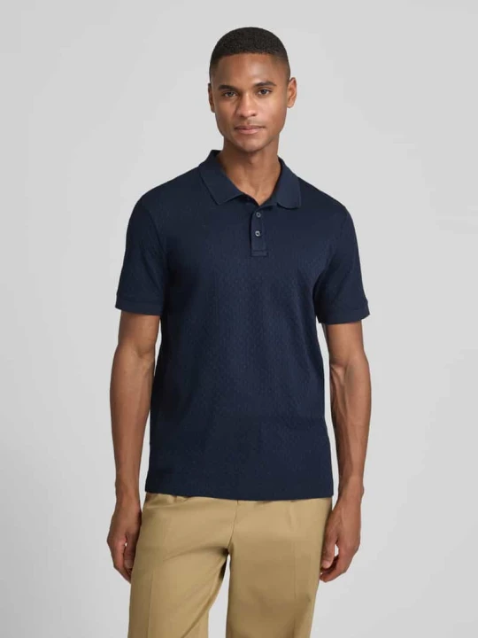 Zdjęcie produktu Koszulka polo z krótką listwą guzikową Model 'Roni' JOOP! Granatowy