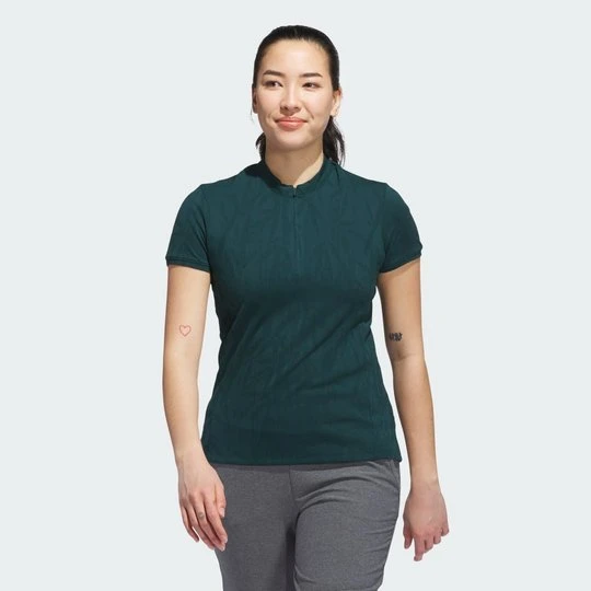 Zdjęcie produktu Koszulka polo z krótkim rękawem Go-to Jacquard Adidas Aurora Ivy