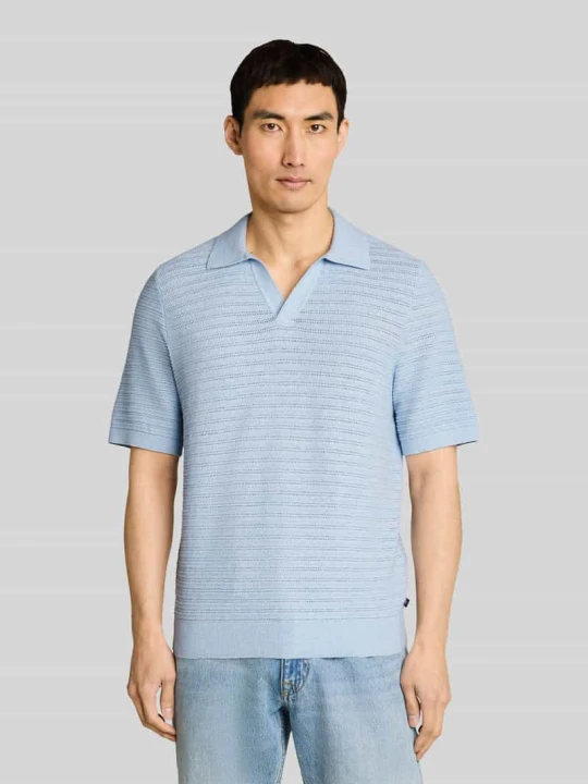 Zdjęcie produktu Koszulka polo z mieszanki bawełny i lnu, krój regular fit Tom Tailor Jasnoniebieski