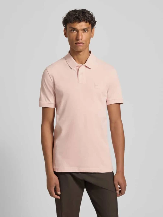 Zdjęcie produktu Koszulka polo z mieszanki bawełny o kroju regular fit model 'PASSENGER' Boss Jasnoróżowy
