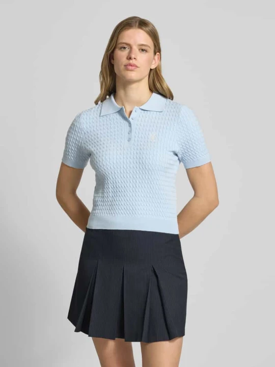 Zdjęcie produktu Koszulka polo z mieszanki wiskozy o kroju regular fit model 'Manolja' LeGer Jasnoniebieski