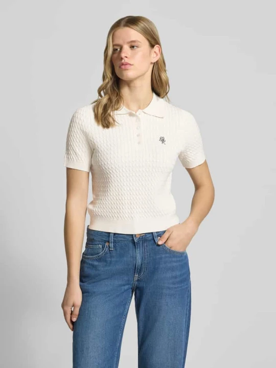 Zdjęcie produktu Koszulka polo z mieszanki wiskozy o kroju regular fit model 'Manolja' LeGer Złamany biały