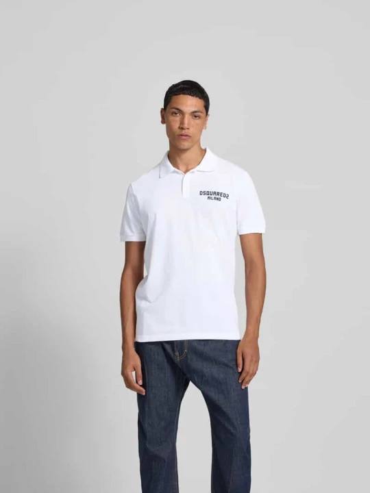 Zdjęcie produktu Koszulka polo z nadrukiem z logo Dsquared2 Biały