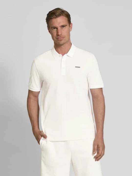 Zdjęcie produktu Koszulka polo z nadrukiem z logo model ‘Donos’ Hugo Gliniany