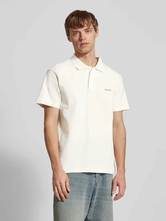 Zdjęcie produktu Koszulka polo z naszywką z logo Calvin Klein Jeans Złamany biały