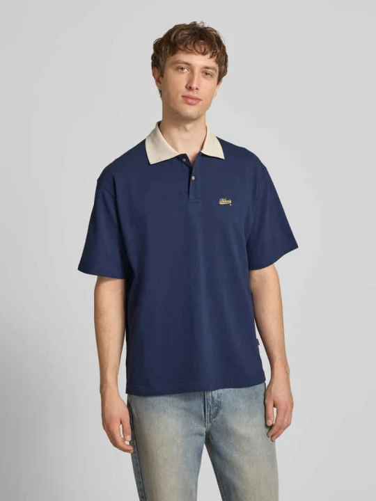 Zdjęcie produktu Koszulka polo z piki o kroju regular fit z wyhaftowanym logo BLKVIS Granatowy