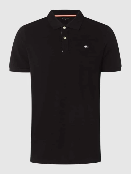 Zdjęcie produktu Koszulka polo o kroju regular fit z wyhaftowanym logo model ‘BASIC’ Tom Tailor Czarny