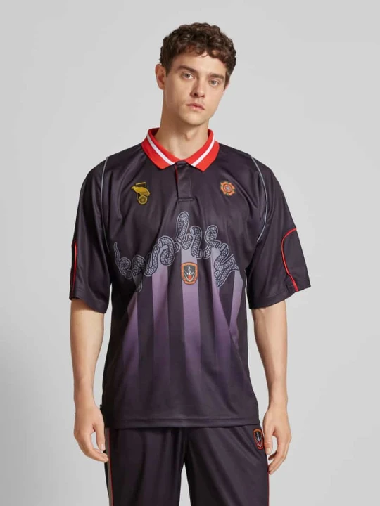 Zdjęcie produktu Koszulka polo z rękawem o dł. 1/2 The Hundreds Czarny