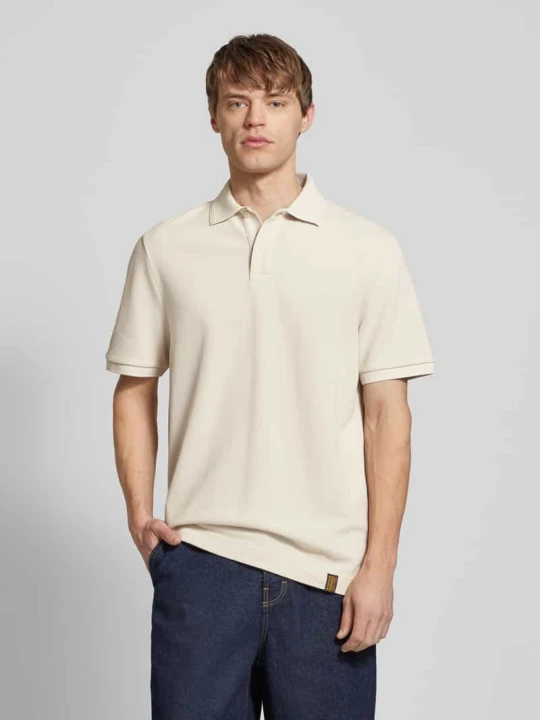Zdjęcie produktu Koszulka polo z wiskozy z detalem z logo G-Star Raw Złamany biały