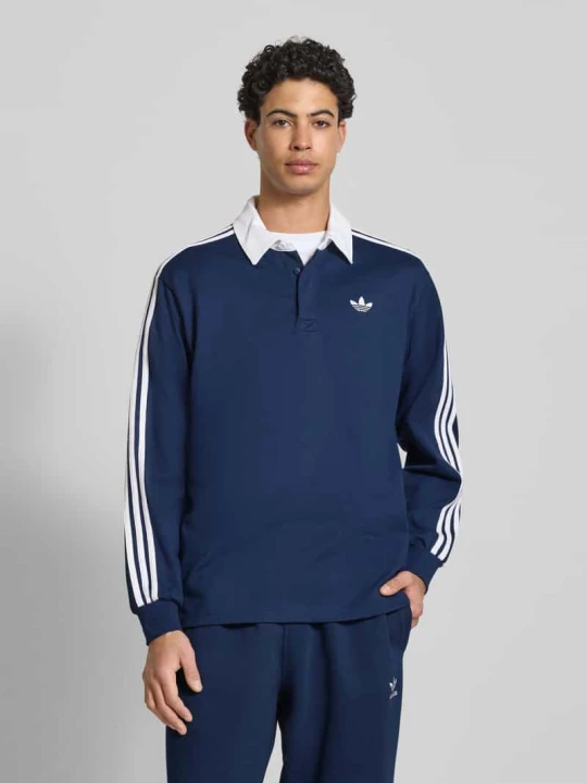 Zdjęcie produktu Koszulka polo z naszywką z logo adidas Originals Granatowy