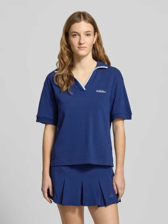 Zdjęcie produktu Koszulka polo z naszywką z logo Adidas Ciemnoniebieski