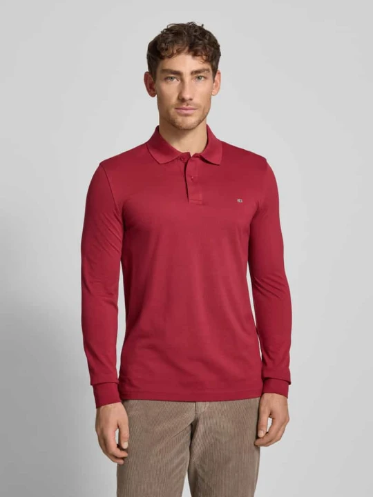 Zdjęcie produktu Koszulka polo z wyhaftowanym logo Christian Berg Ciemnoczerwony