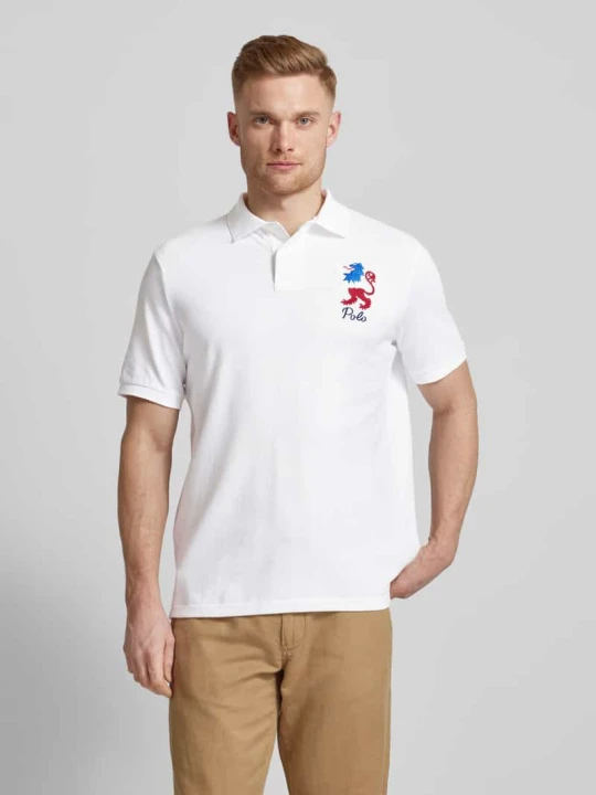 Zdjęcie produktu Koszulka polo z wyhaftowanym logo Polo Ralph Lauren Złamany biały