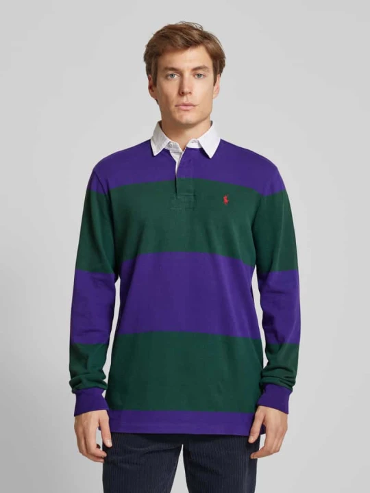 Zdjęcie produktu Koszulka polo z wyhaftowanym logo Polo Ralph Lauren Fioletowy