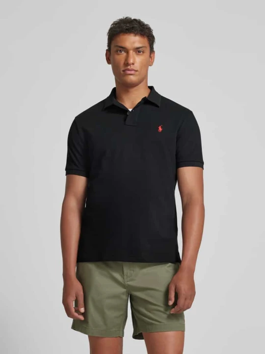 Zdjęcie produktu Koszulka polo z wyhaftowanym logo Polo Ralph Lauren Czarny