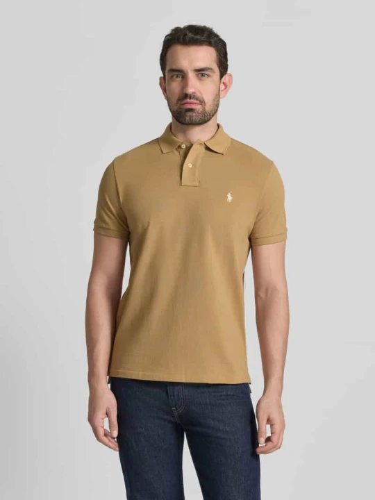 Zdjęcie produktu Koszulka polo o kroju slim fit z czystej bawełny Polo Ralph Lauren Musztardowy