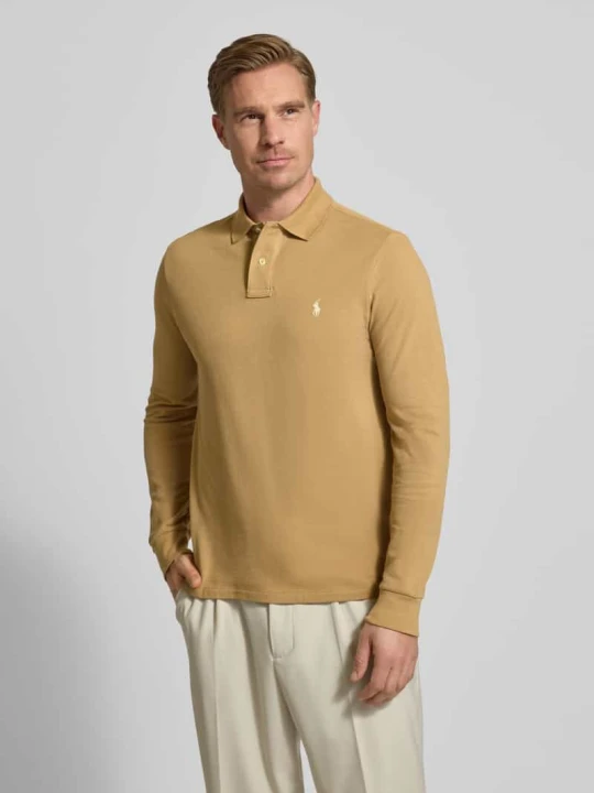 Zdjęcie produktu Koszulka polo o kroju slim fit z czystej bawełny Polo Ralph Lauren Musztardowy