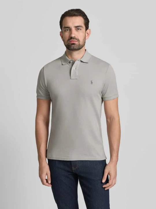 Zdjęcie produktu Koszulka polo o kroju slim fit z czystej bawełny Polo Ralph Lauren Jasnoszary