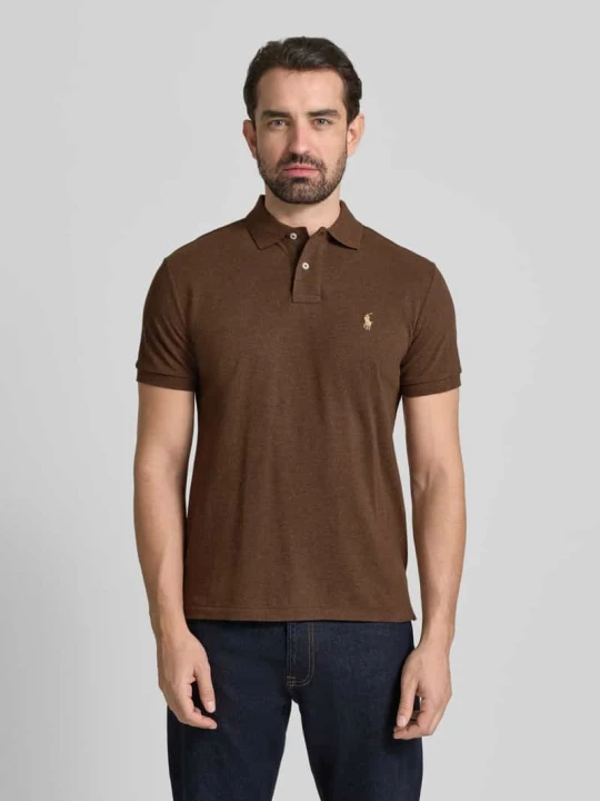 Zdjęcie produktu Koszulka polo o kroju slim fit z czystej bawełny Polo Ralph Lauren Jasnobrązowy