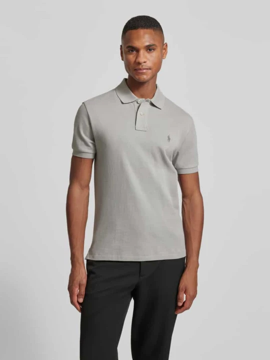 Zdjęcie produktu Koszulka polo o kroju slim fit z czystej bawełny Polo Ralph Lauren Jasnoszary