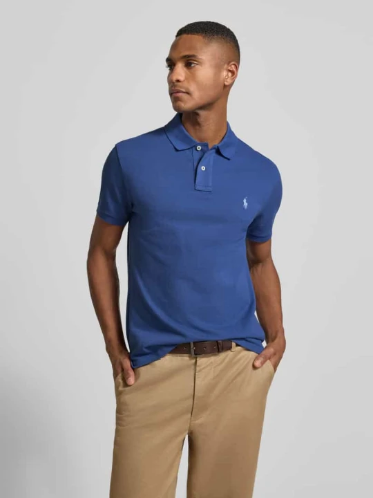 Zdjęcie produktu Koszulka polo o kroju slim fit z czystej bawełny Polo Ralph Lauren Niebieski
