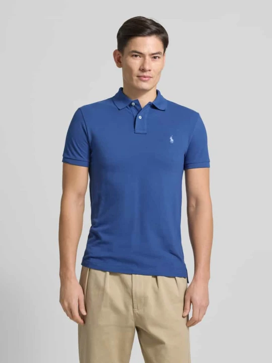 Zdjęcie produktu Koszulka polo o kroju slim fit z czystej bawełny Polo Ralph Lauren Niebieski