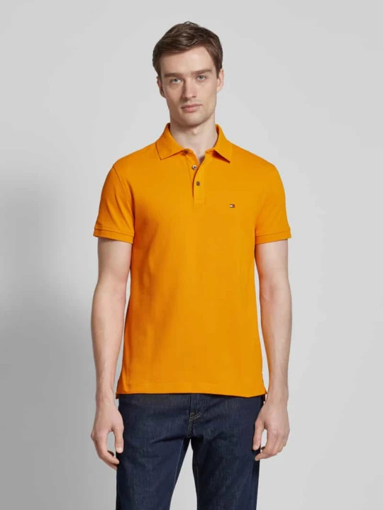 Zdjęcie produktu Koszulka polo z wyhaftowanym logo Tommy Hilfiger Pomarańczowy