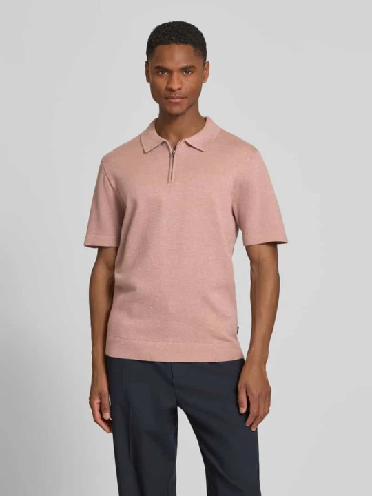Zdjęcie produktu Koszulka polo z zamkiem błyskawicznym o kroju regular fit model 'MILANO' Jack&Jones Brudnoróżowy