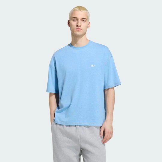 Zdjęcie produktu KOSZULKA REFOIL ESSENTIALS MELANGE LOOSE CROPPED Adidas Light Blue Mel