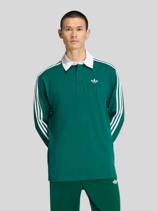 Zdjęcie produktu Koszulka rugby o kroju relaxed fit z czystej bawełny adidas Originals Zielony