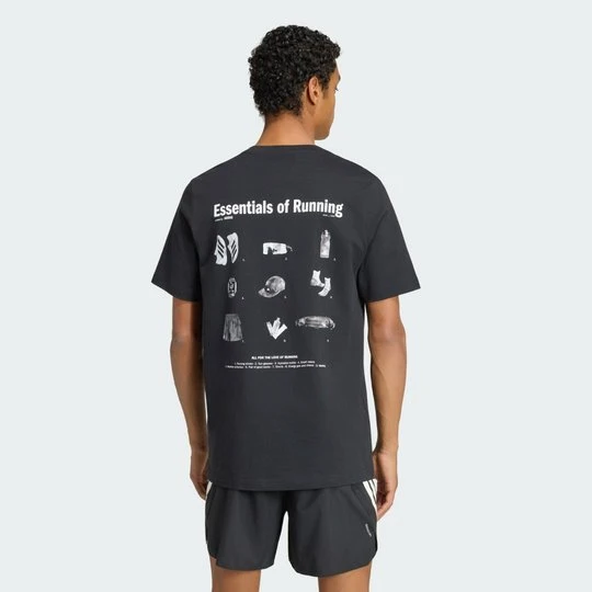 Zdjęcie produktu Koszulka Run Essentials Graphic Adidas czarny