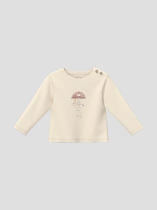 Zdjęcie produktu T-shirt unisex z nadrukiem s.Oliver beżowy