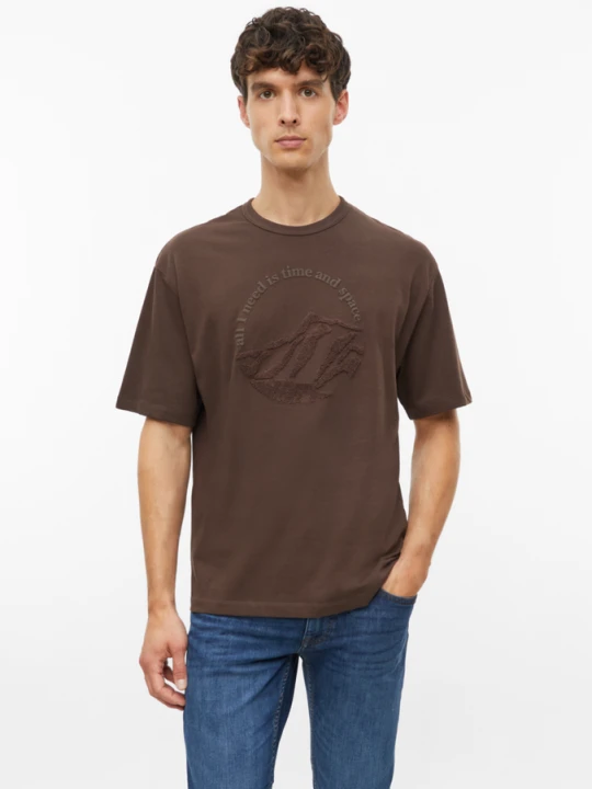 Zdjęcie produktu Modern Fit: T-shirt z grubego dżerseju z aplikacją z frotte s.Oliver brązowy